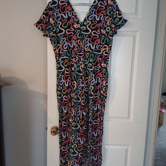 Joanie Arianne Snake print jumpsuit, size UK14/US10 - Picture 8 of 12